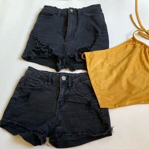Bundle-halter and denim shorts-S